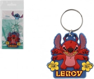 Lilo & Stitch piros gumikulcstartó