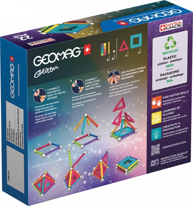 Geomag csillámos készlet 22 részes