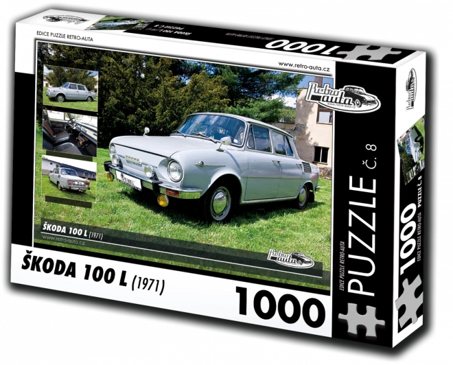 Retro autók puzzle Škoda 100 L 1971 - 1000 darabos