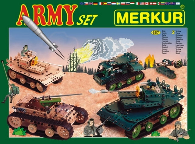 Merkur army építőkészlet 674 darabos