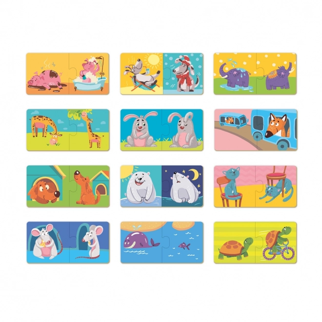 Puzzle Duo Ellentétek -12x2 darab
