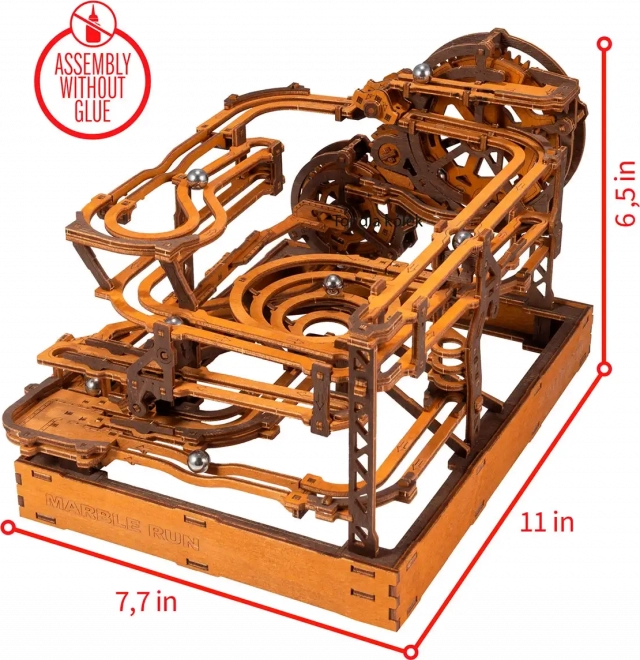 wooden city 3D fa puzzle Marbledráha