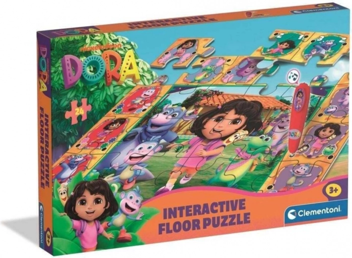 Padló puzzle interaktív tollal Dóra, a felfedező – 24 darab