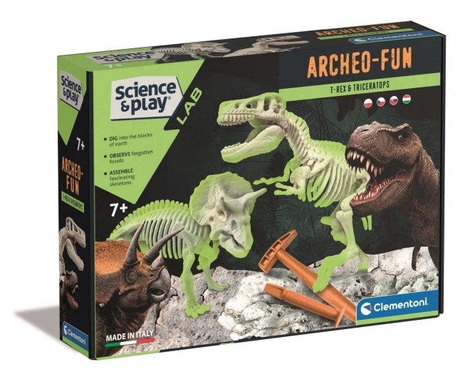 Clementoni science&play archeofun: t-rex és triceratopsz