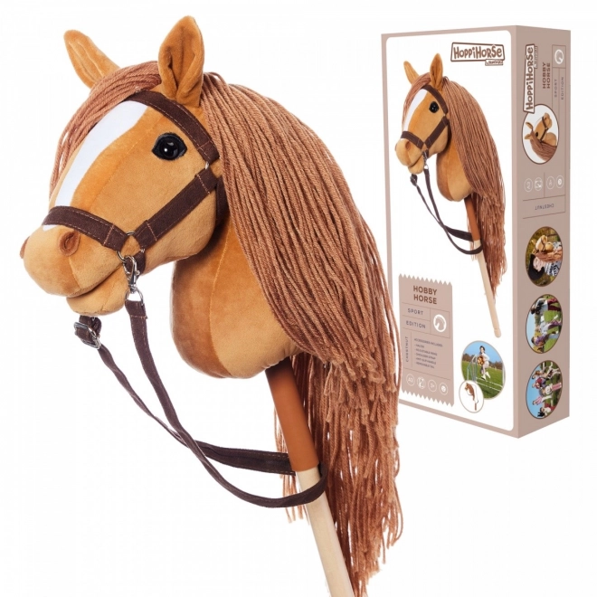 Fahobby ló rudazaton - Hobby Horse HOPPIHORSE Kásztanbarna