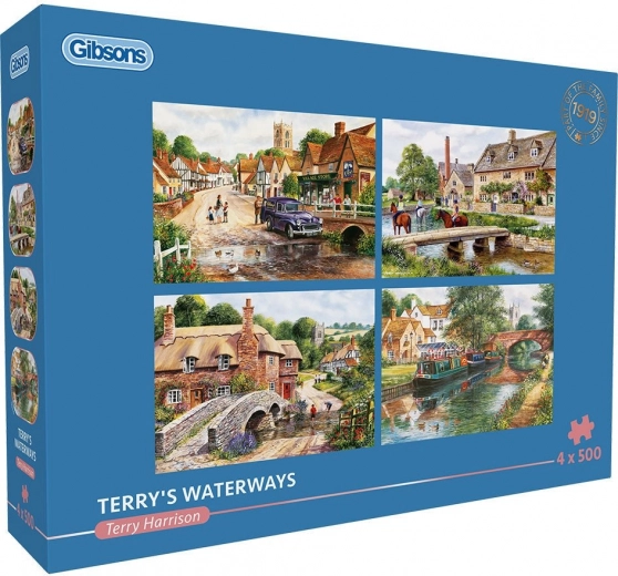 GIBSONS Puzzle Terry vízi útvonalai 4x500 darab