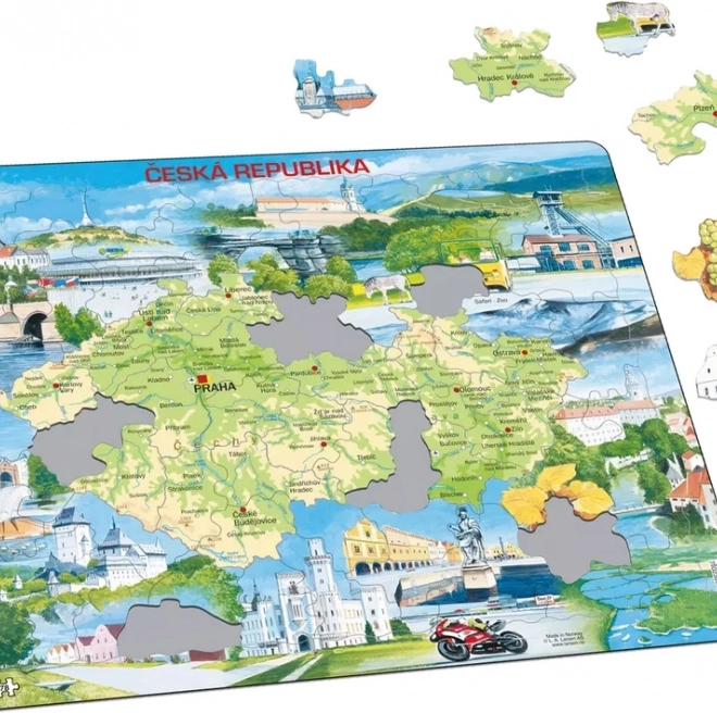 Larsen puzzle Cseh Köztársaság műemlékei 78 darabos