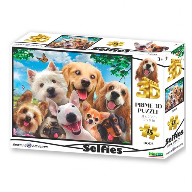 3D kutyás szelfi puzzle gyerekeknek