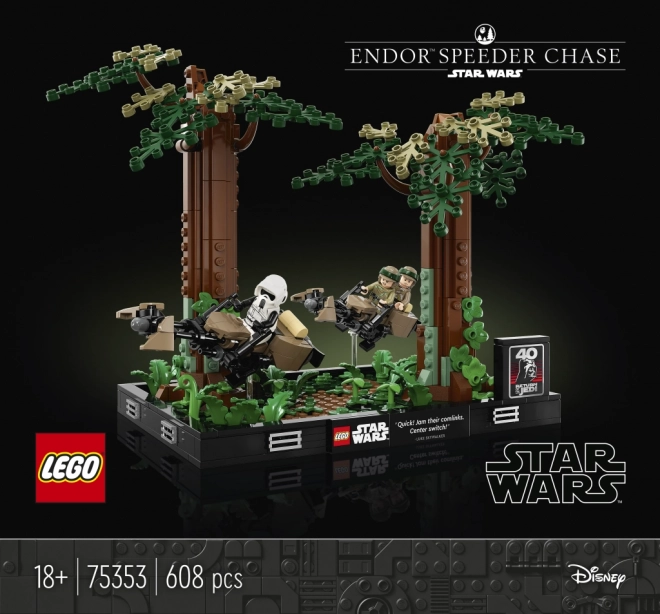 LEGO Star Wars dioráma: üldözés Endor erdeiben