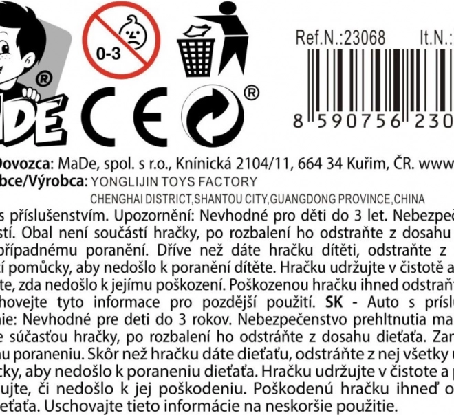 Autó tartozékokkal a bőröndben 22 cm