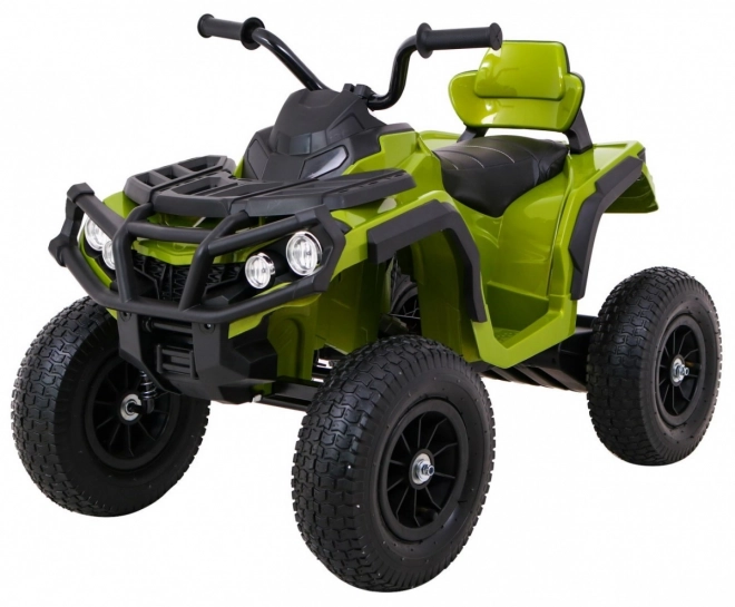 Gyermek akkumulátoros négykerekű ATV Air Quad Zöld + felfújható kerekek + MP3 rádió + lassú indítás