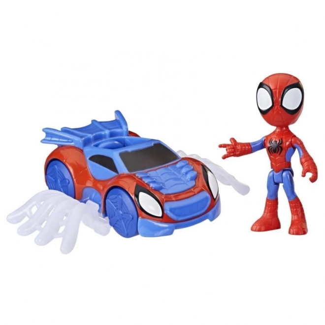 Spider-Man és a szuperbarátok Spidey Pók-mászó figura és jármű