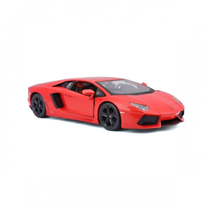 Lamborghini Aventador Coupé fém model 1:24 - narancssárga-piros