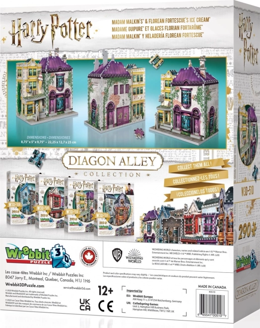 harry potter: madam malkin és florean fortescue fagylaltozó 3D puzzle