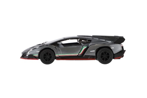 Kinsmart Lamborghini Veneno középen meghúzva 13 cm, 4 színben 12 db-os szett