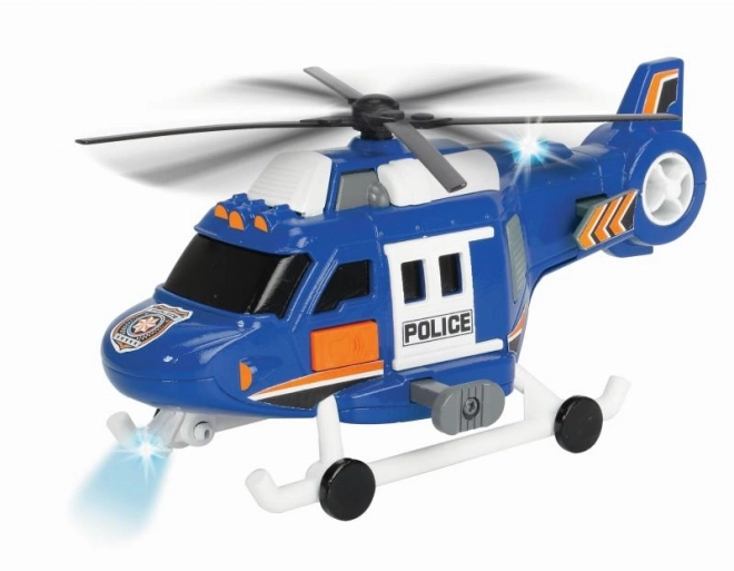 rendőrségi helikopter hang- és fényhatásokkal