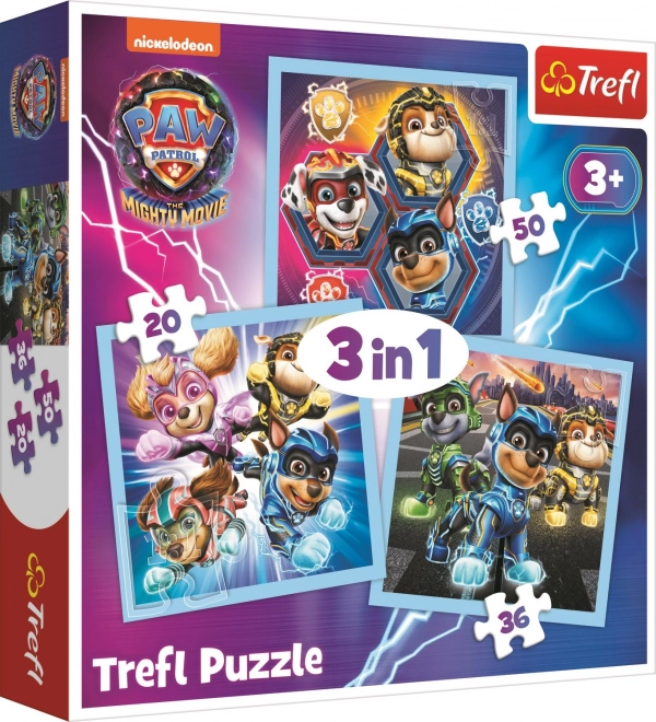 Puzzle 3 az 1-ben Mancs Őrjárat Mighty Pups