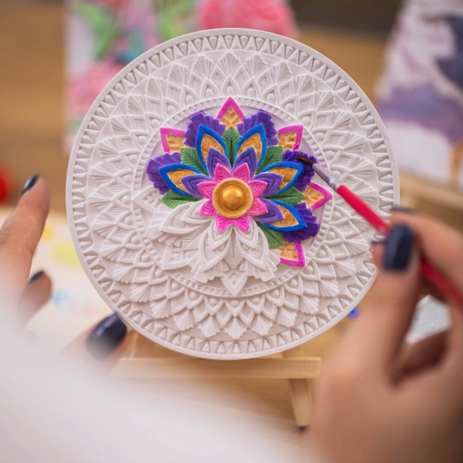 3D mandala festőkészlet gipsszel és ecsetekkel