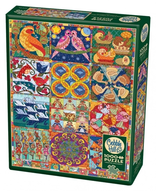 Karácsonyi Takarók Puzzle 1000 darabos - Cobble Hill