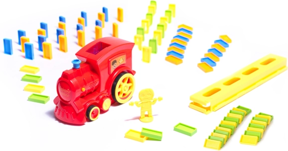 Domino pálya vonatos készlet gyerekeknek – Piros