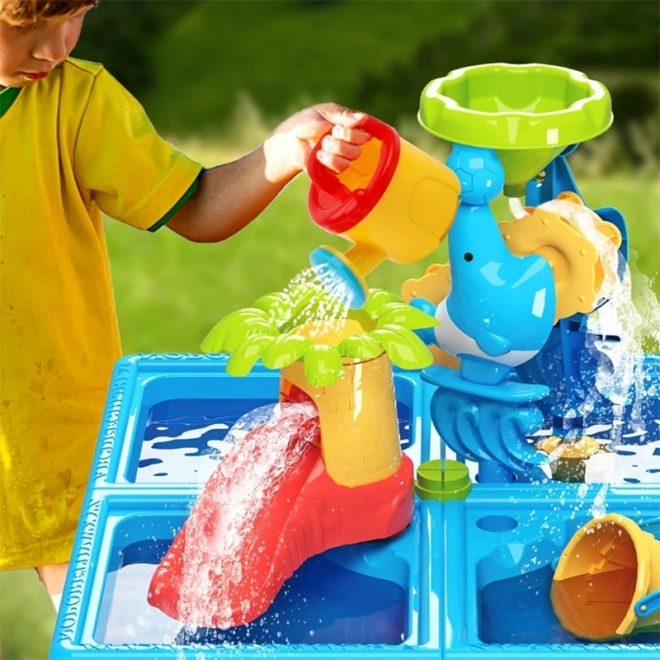Woopie asztali vízi játék 2 az 1-ben homokozóval és székkel XL Aquapark