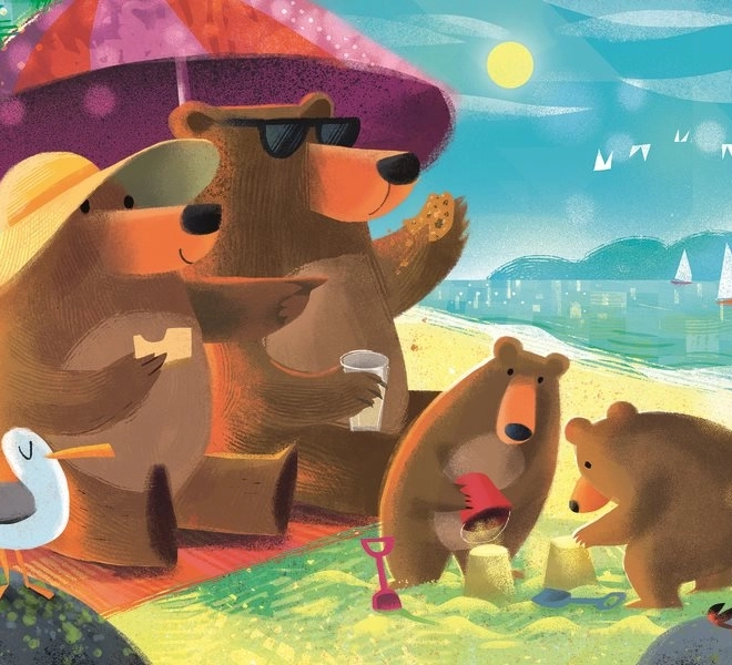 Ravensburger Puzzle Medve család kirándul