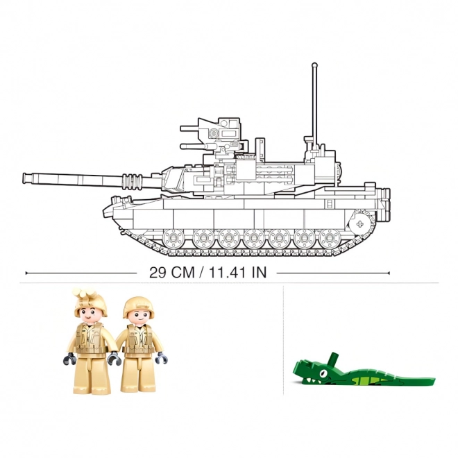 Sluban Bitevő M1A2 Abrams Tank Modellépítő