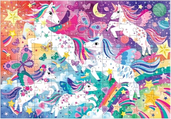 Varázslatos egyszarvúak puzzle 100 darabbal