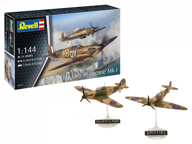 Összeragasztandó modellek Supermarine Spitfire Mk.Ia és Hawker Hurricane