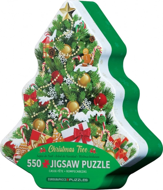 Karácsonyfa puzzle fémdobozban 550 darabos - Eurographics