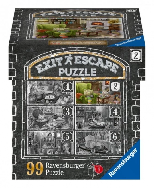 Ravensburger Szabadulószoba puzzle Kísérteties Kastély 2: A Nappaliban