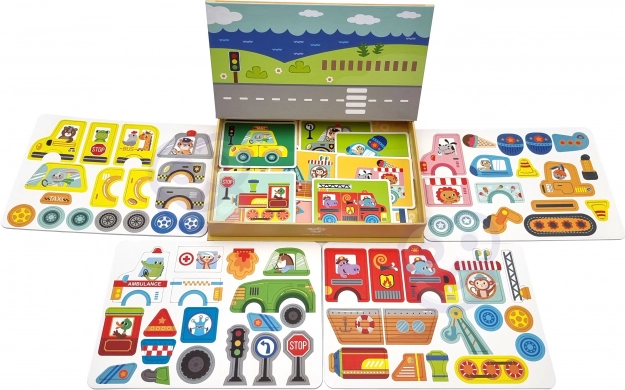 Tooky Toy Mágneses Montessori Szekrény 80 Darabbal