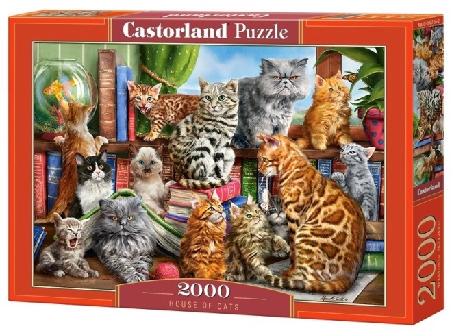 Castorland puzzle macskaház 2000 darabos