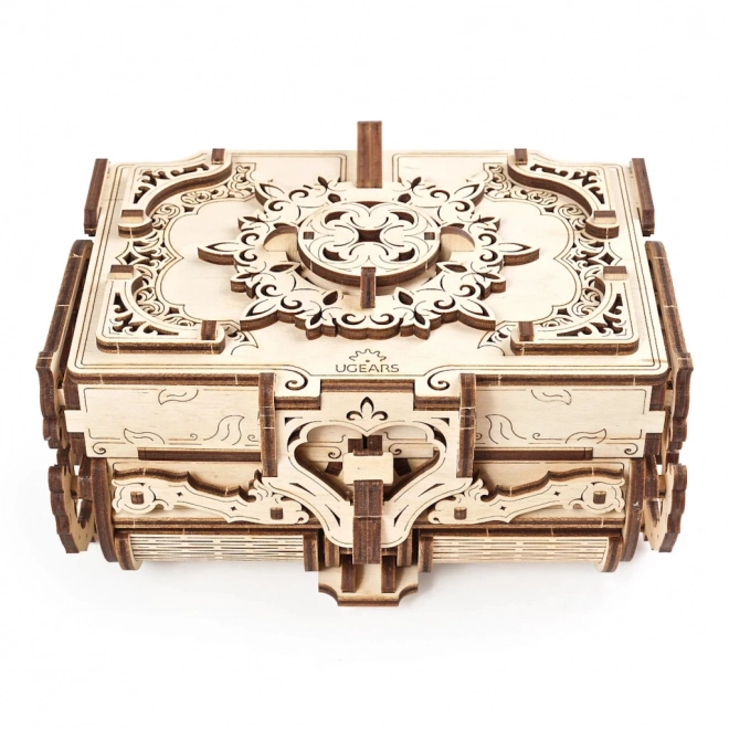 ugears antik ékszeres doboz 3D mechanikus fa puzzle