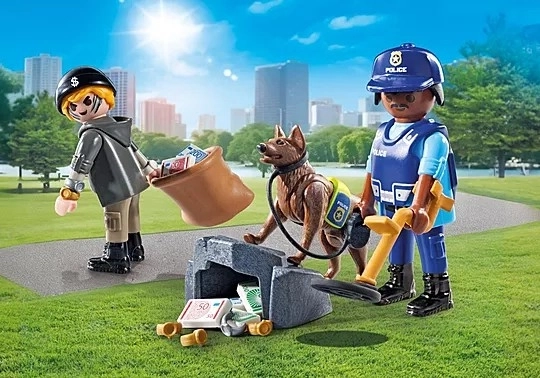 Playmobil Keresés rendőrkutyával