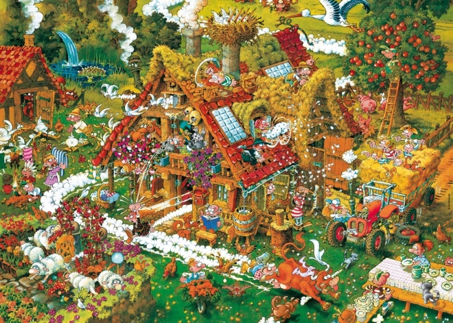 Heye Puzzle Cartoon Classics: Vidám Farm 1000 darabos