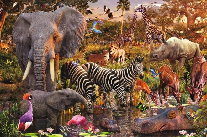 Afrikai állatok világa Ravensburger puzzle, 3000 db
