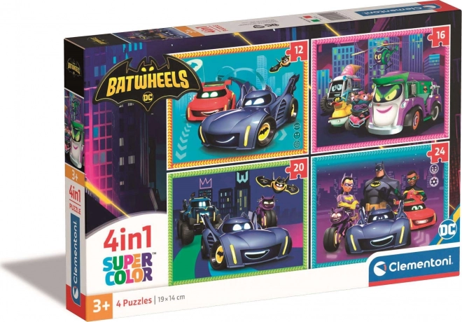 Puzzle Batwheels 4 az 1-ben (12, 16, 20, 24 darabos)