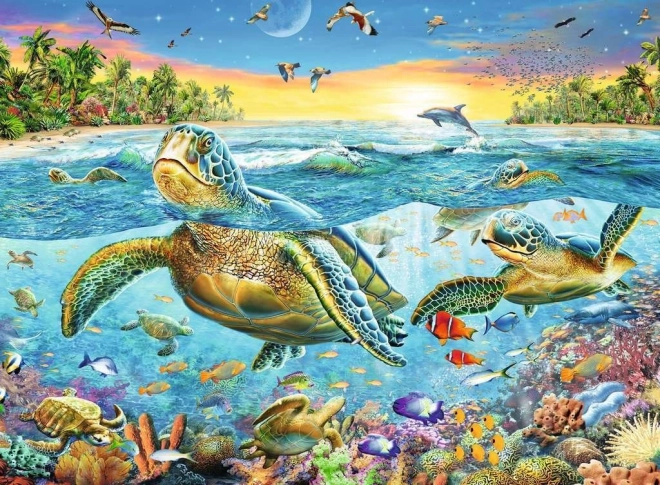 Ravensburger tengerparti teknősök XXL puzzle 100 darabos