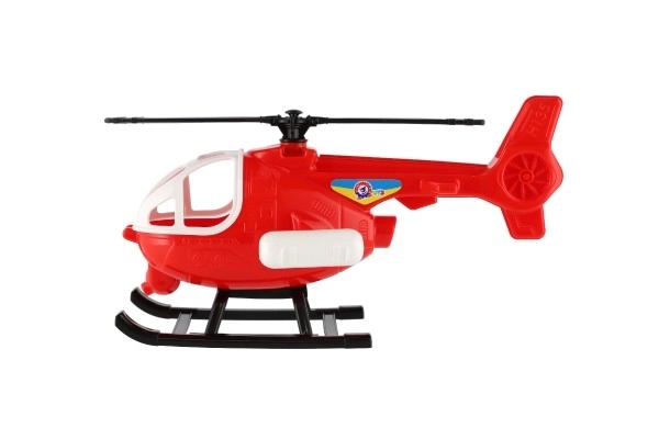Műanyag helikopter - piros