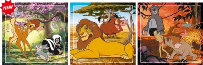 Disney Klasszikusok 3x48 darabos puzzle