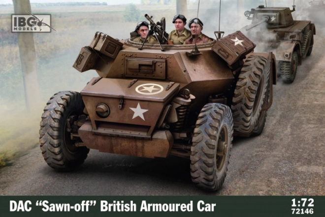 Számozott Brit Páncélozott Autó Modell 1/72