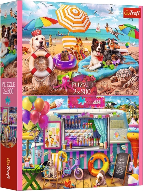 Puzzle 2x500 – nyári idő Trefl