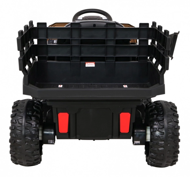Farm pick-up gyerekeknek fekete + távirányító + csomagtartó + lapát + EVA + MP3 LED