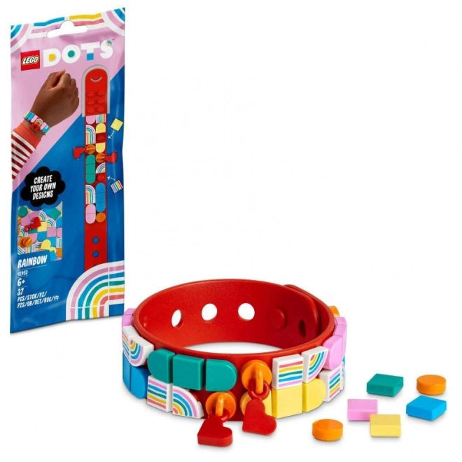 Lego Dots Szivárvány Karkötő Charmokkal
