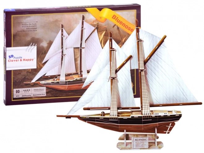 3D puzzle vitorlás hajó Bluenose