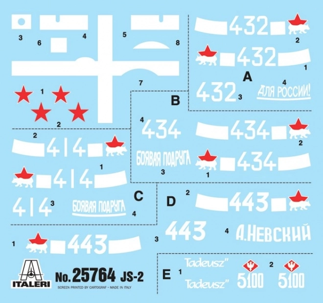Műanyag modell Josif Sztálin JS-2 1/56 méretarányban