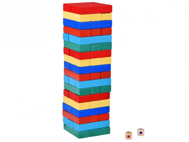 Színes Jenga toronyfából