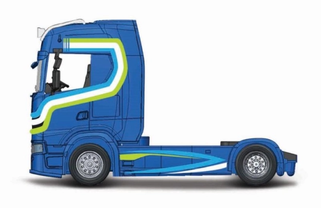 Bburago 1:43 Haulers Custom Cabs Scania 770S Custom Cabs Scania 770S – Kék