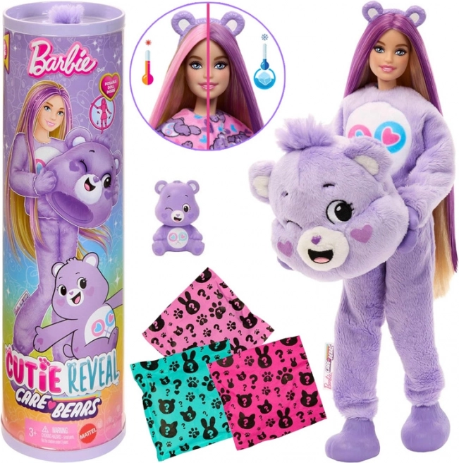Barbie Cutie Reveal CARE BEARS – gyengéd szívű lila mackó